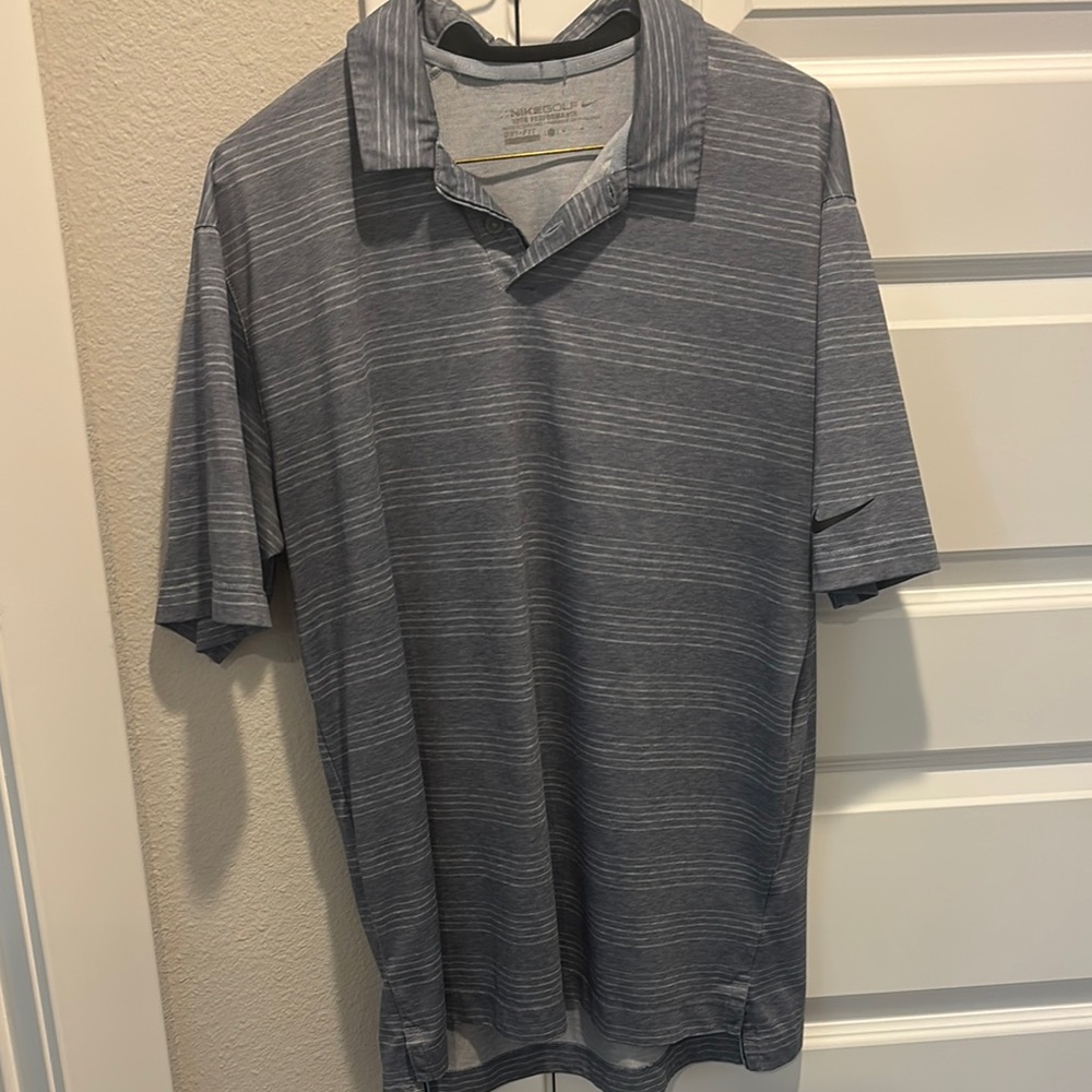 Nike Gray Athletic Polo Shirt